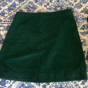 Emerald green wool skirt